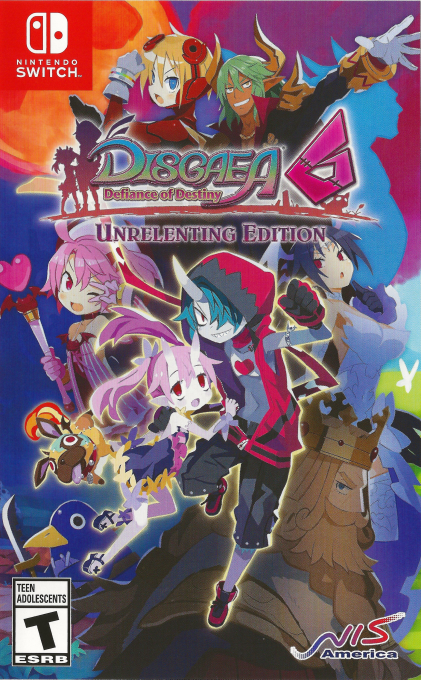 Disgaea 6: Defiance of Destiny [Unrelenting Edition] box art for Nintendo Switch