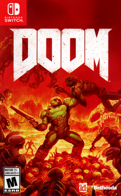Doom box art for Nintendo Switch