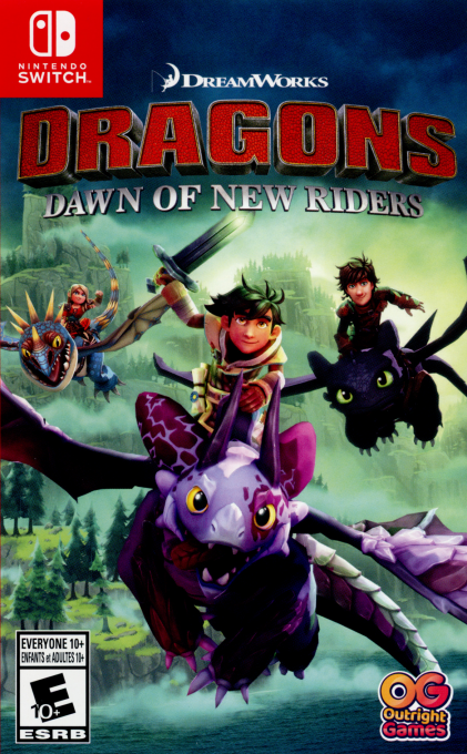 Dragons: Dawn of New Riders box art for Nintendo Switch