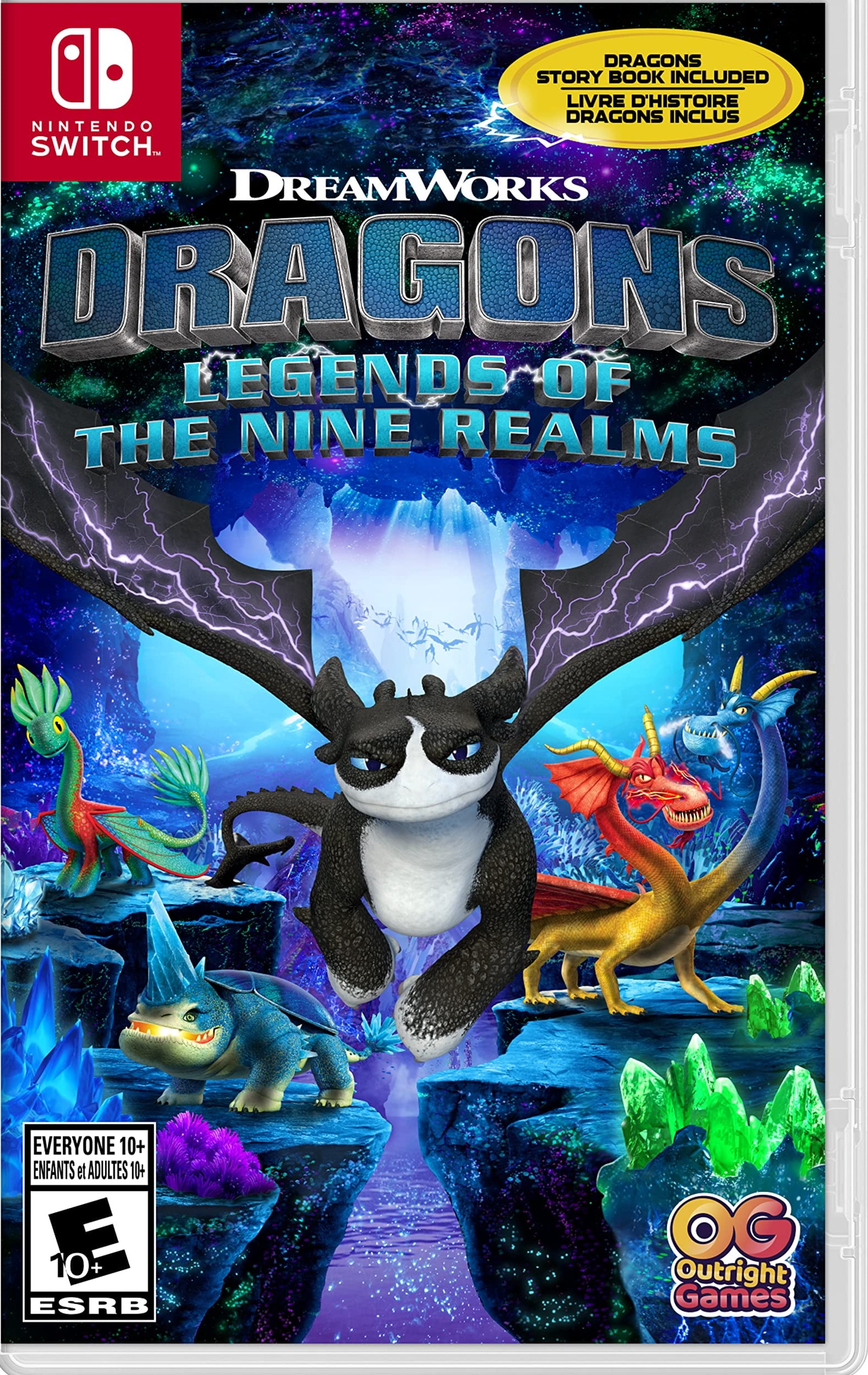 Dragons: Legends of the Nine Realms box art for Nintendo Switch
