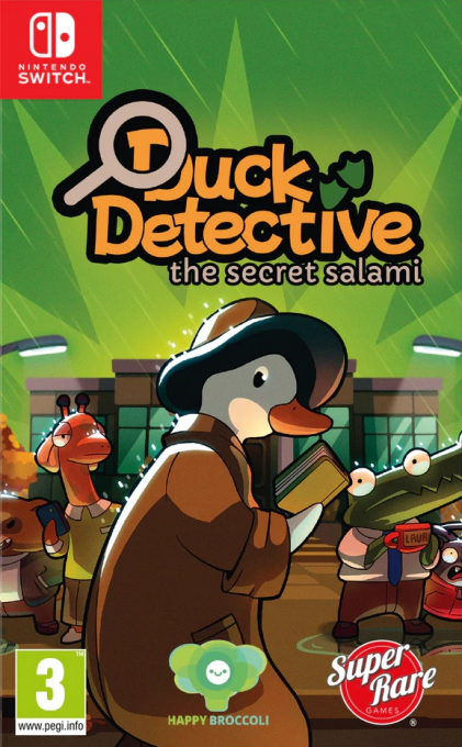 Duck Detective: The Secret Salami box art for Nintendo Switch