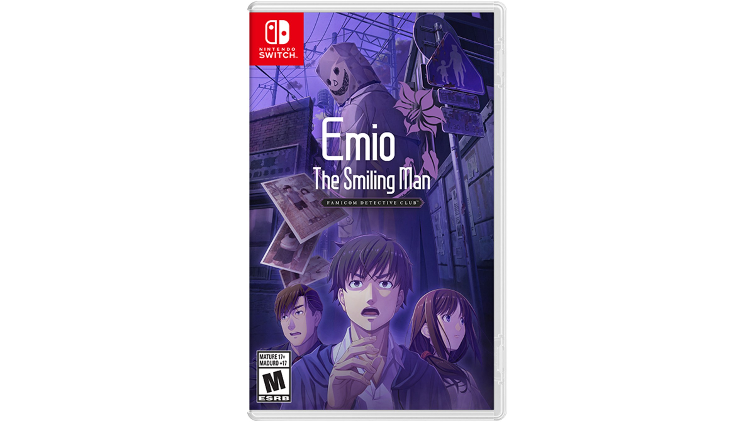 Emio The Smiling Man: Famicom Detective Club box art for Nintendo Switch