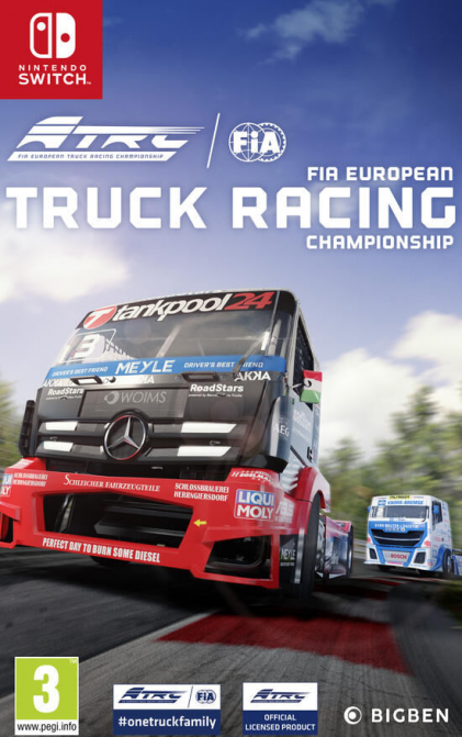 FIA European Truck Racing Championship box art for Nintendo Switch