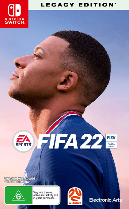 FIFA 22 box art for Nintendo Switch
