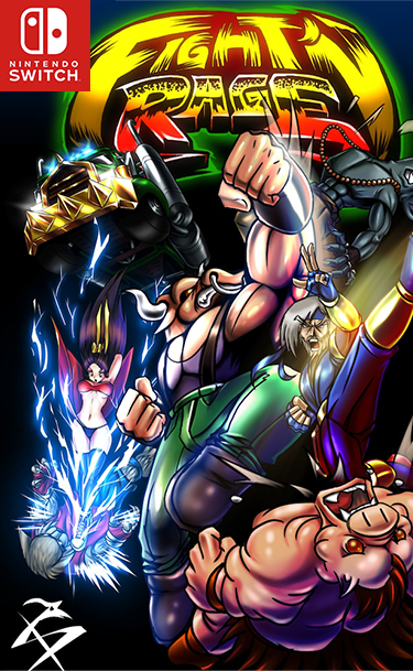 Fight 'N Rage box art for Nintendo Switch