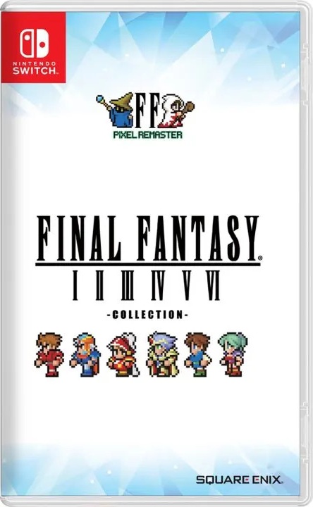 Final Fantasy I-VI Pixel Remaster box art for Nintendo Switch