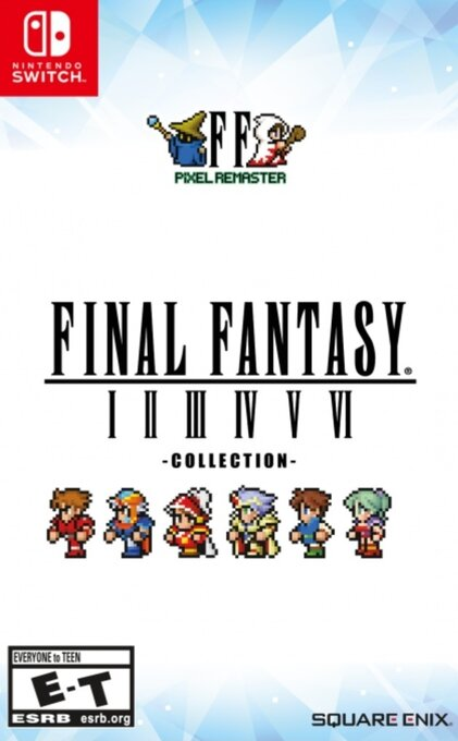 Final Fantasy I-VI Pixel Remaster Collection box art for Nintendo Switch