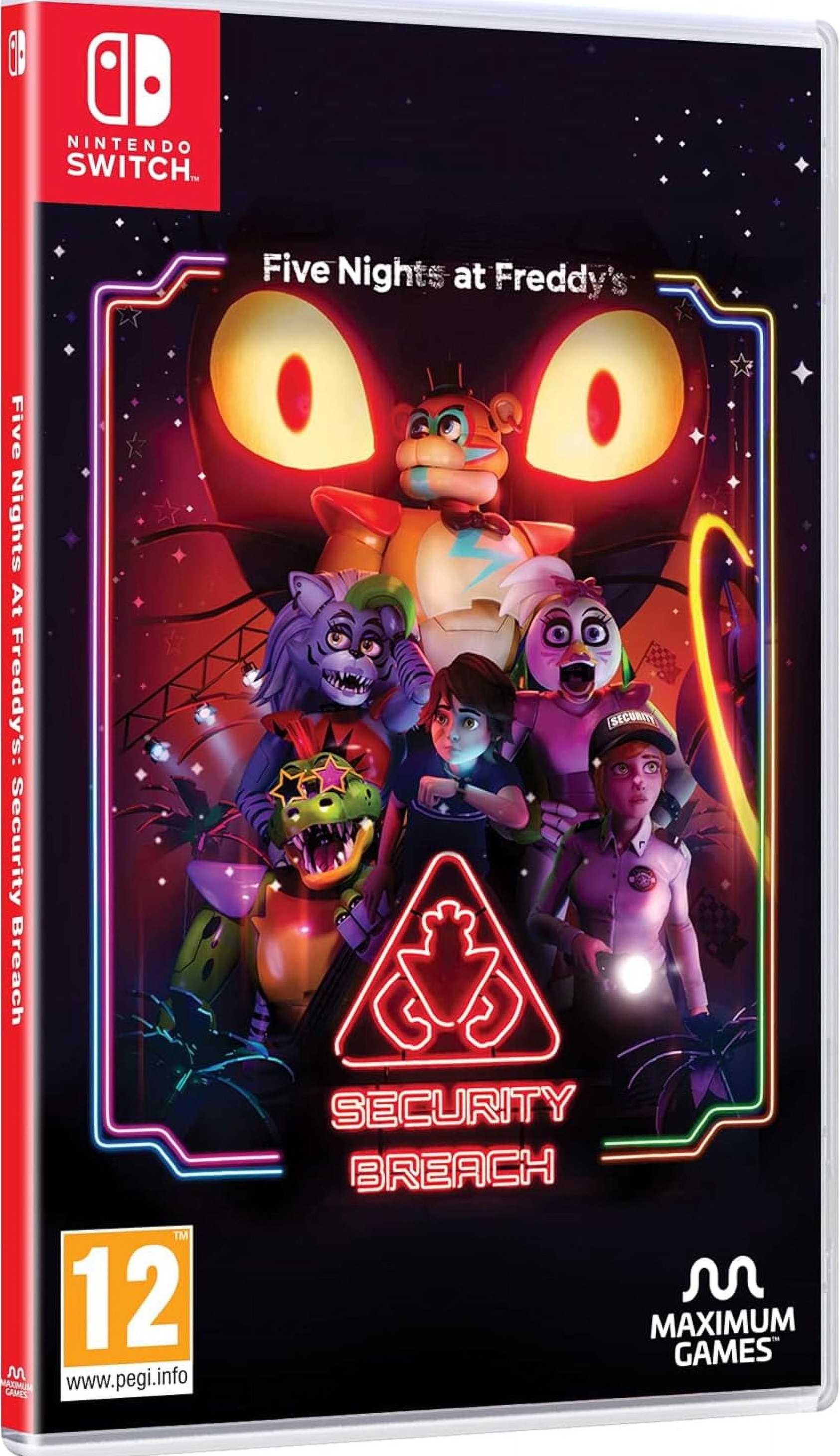 Five Nights at Freddy's Security Breach box art for Nintendo Switch