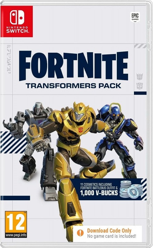 Fortnite Transformers Pack box art for Nintendo Switch