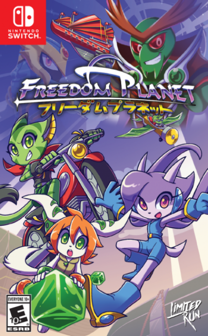 Freedom Planet box art for Nintendo Switch