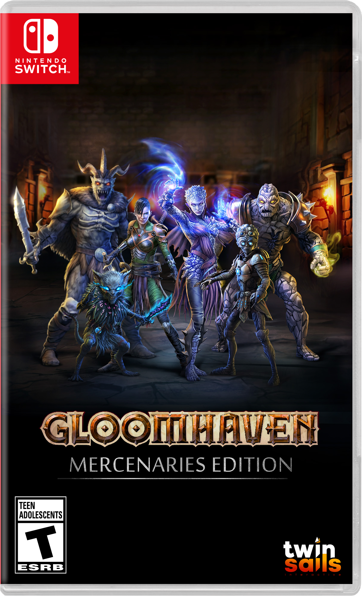 Gloomhaven: Mercenaries Edition box art for Nintendo Switch