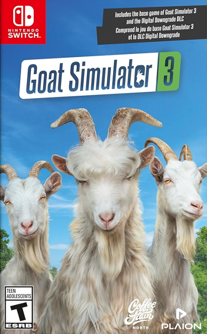 Goat Simulator 3 box art for Nintendo Switch