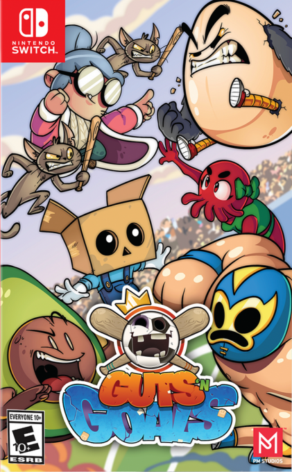 Guts 'n Goals box art for Nintendo Switch