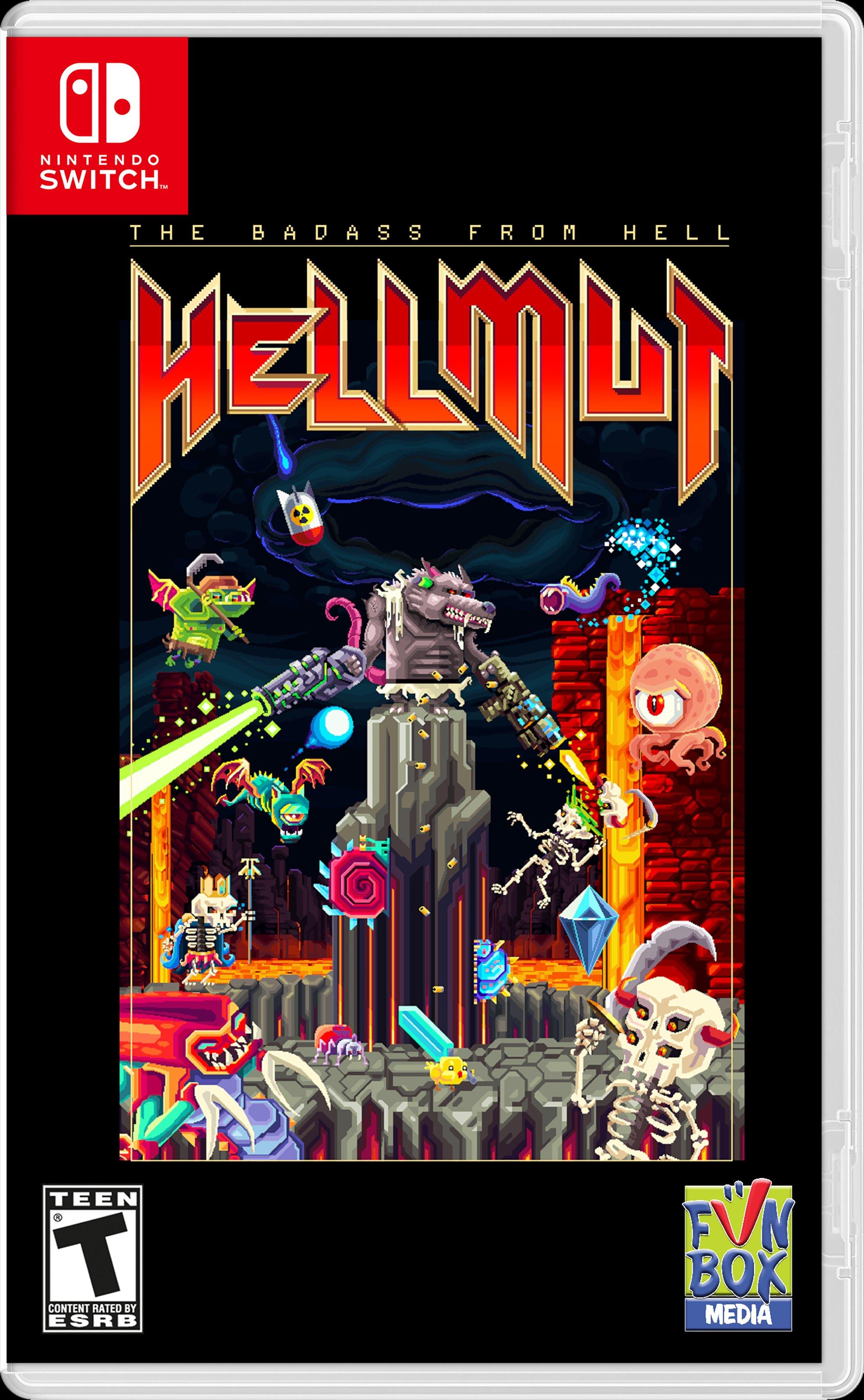 Hellmut: Badass from Hell box art for Nintendo Switch