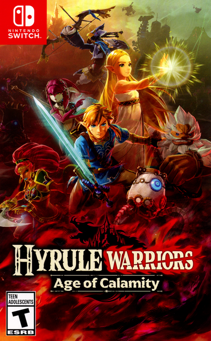 Hyrule Warriors: Age of Calamity box art for Nintendo Switch
