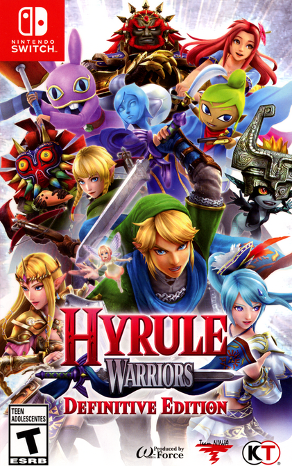 Hyrule Warriors Definitive Edition box art for Nintendo Switch