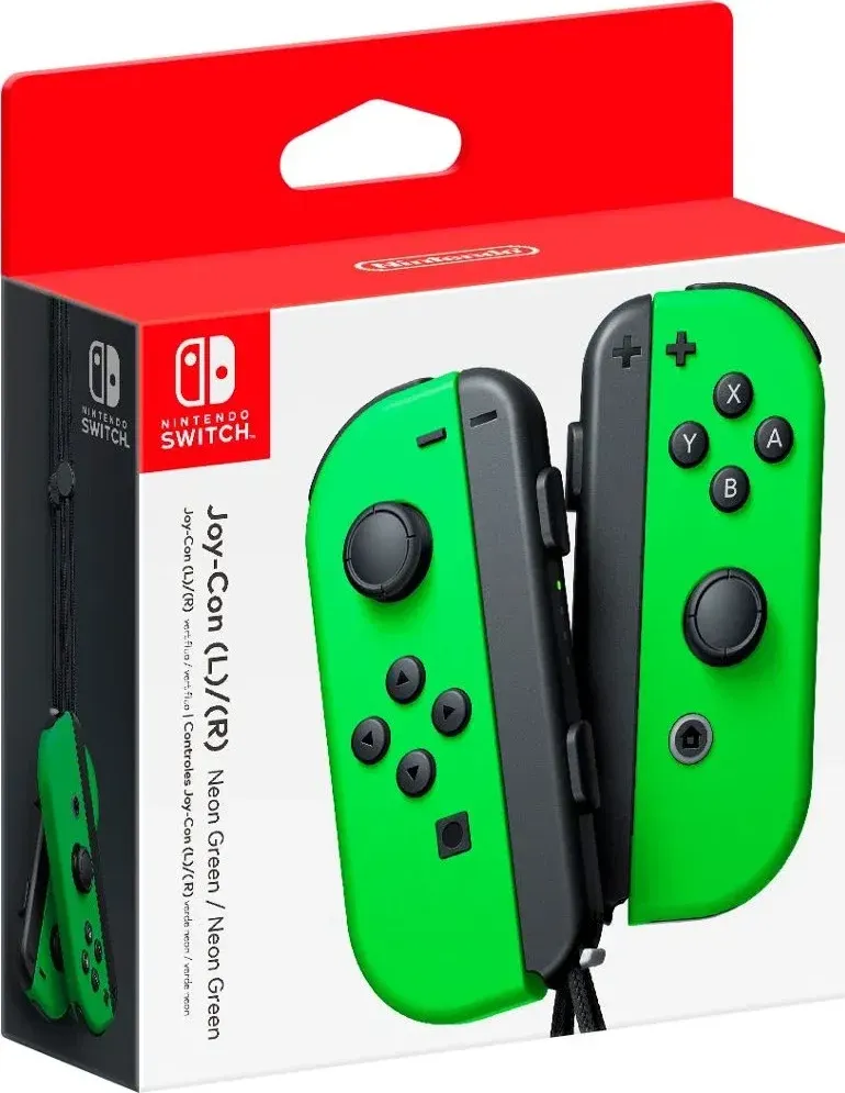 Joy-Con Neon Green box art for Nintendo Switch