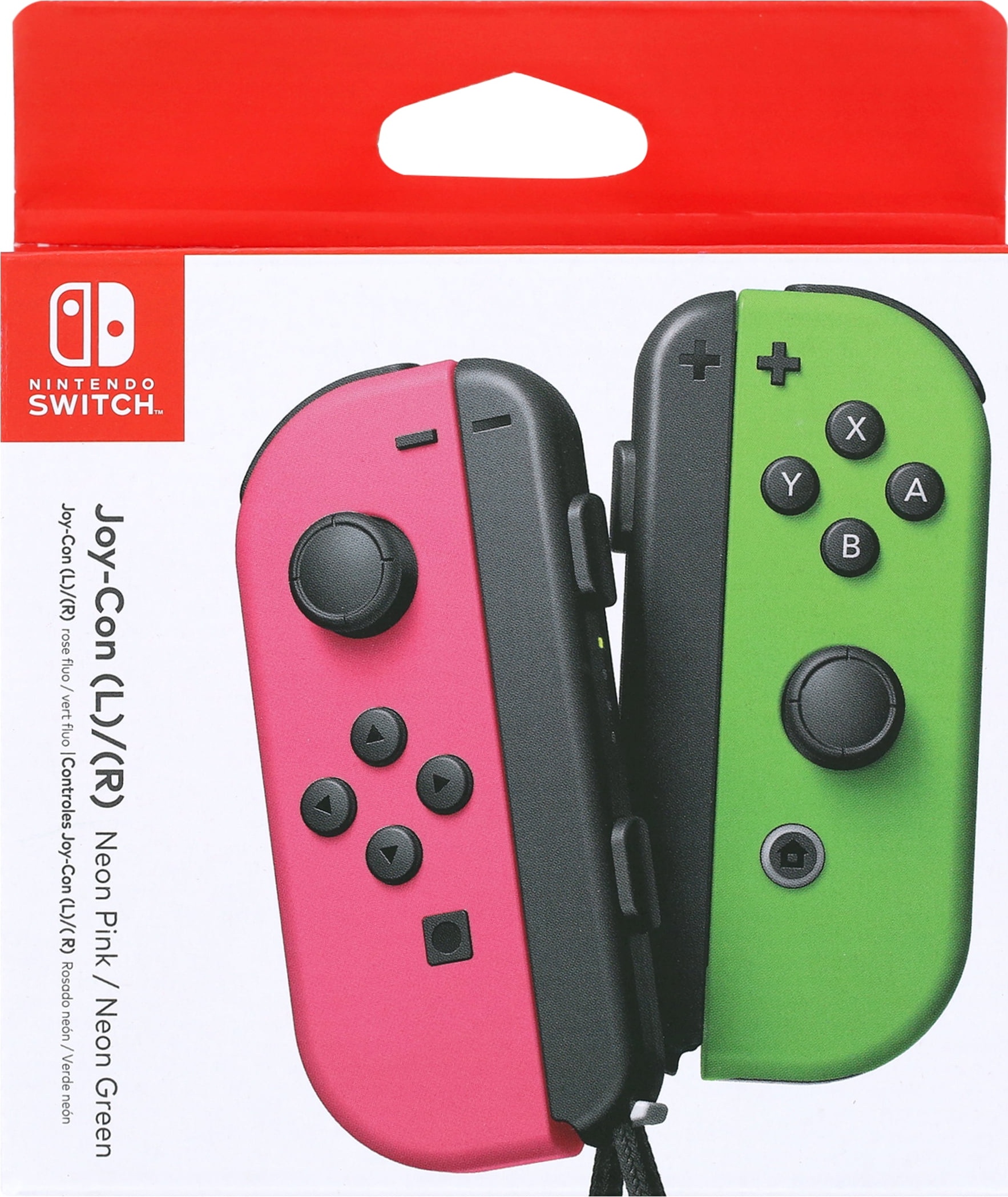 Joy-Con Neon Pink & Neon Green box art for Nintendo Switch