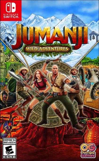 Jumanji Wild Adventures box art for Nintendo Switch