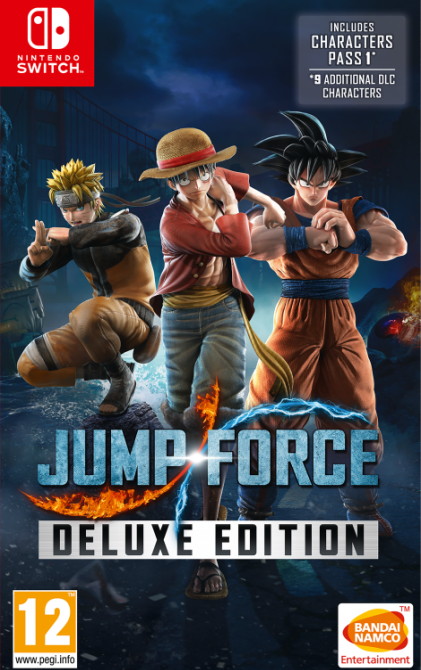 Jump Force: Deluxe Edition box art for Nintendo Switch