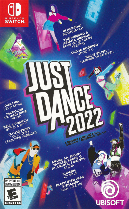 Just Dance 2022 box art for Nintendo Switch