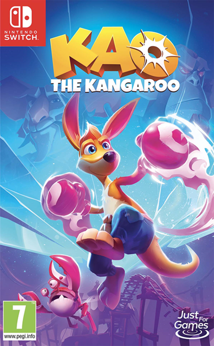 Kao the Kangaroo box art for Nintendo Switch