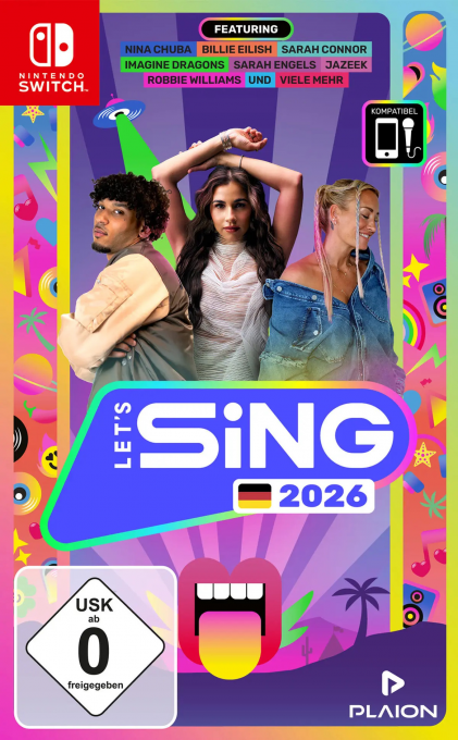 Let's Sing 2026 box art for Nintendo Switch