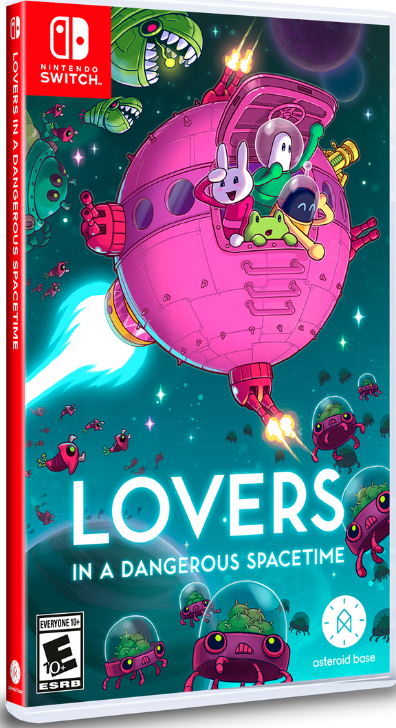 Lovers in a dangerous spacetime Limited Run box art for Nintendo Switch