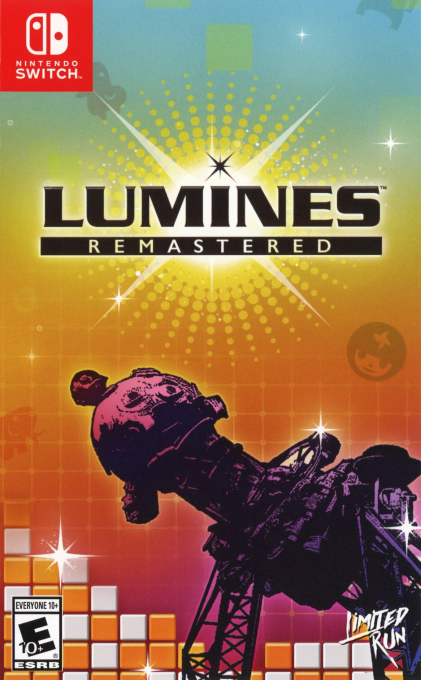 Lumines Remastered box art for Nintendo Switch