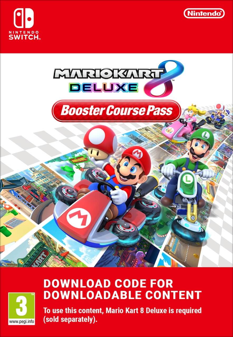 Mario Kart 8 Deluxe + Booster Course Pass box art for Nintendo Switch