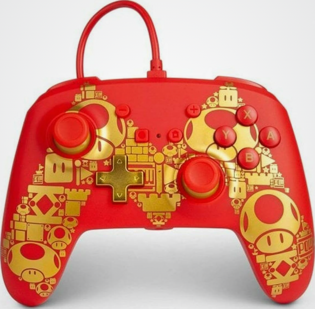 Mario Mushroom Pro Controller box art for Nintendo Switch
