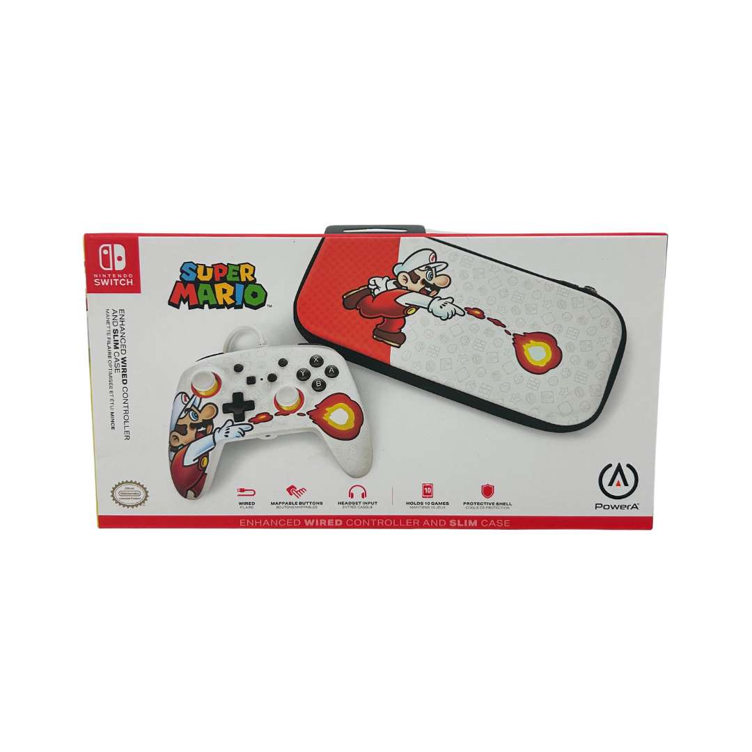 Mario White Wired Controller box art for Nintendo Switch