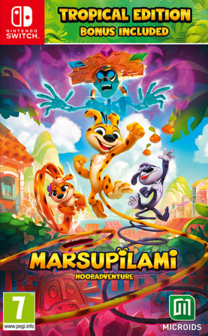 Marsupilami Hoobadventure box art for Nintendo Switch