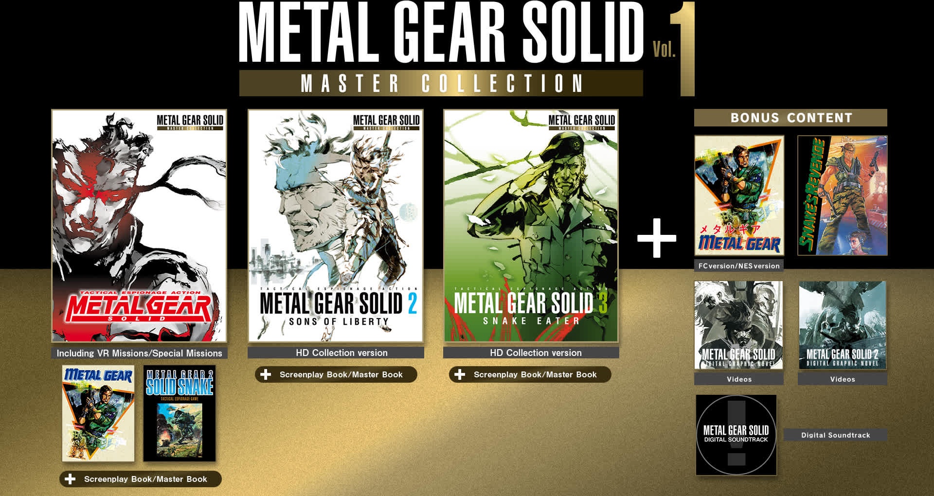 Metal Gear Solid: Master Collection Vol.1 box art for Nintendo Switch