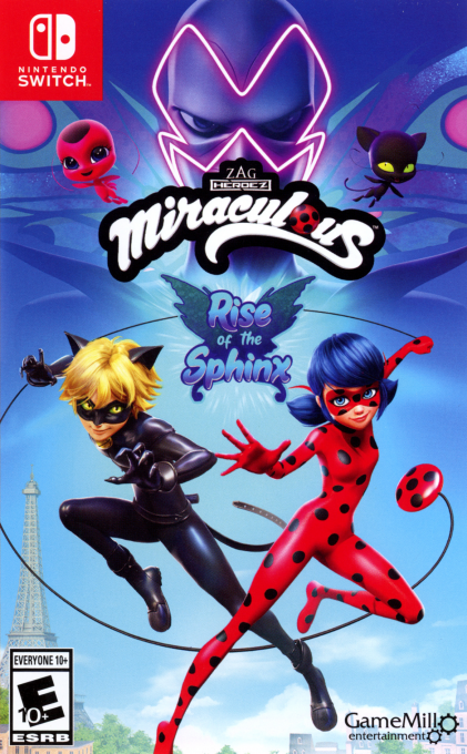 Miraculous: Rise of the Sphinx box art for Nintendo Switch