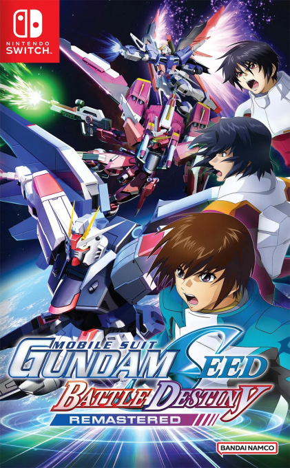 Mobile Suit Gundam SEED Battle Destiny Remastered box art for Nintendo Switch