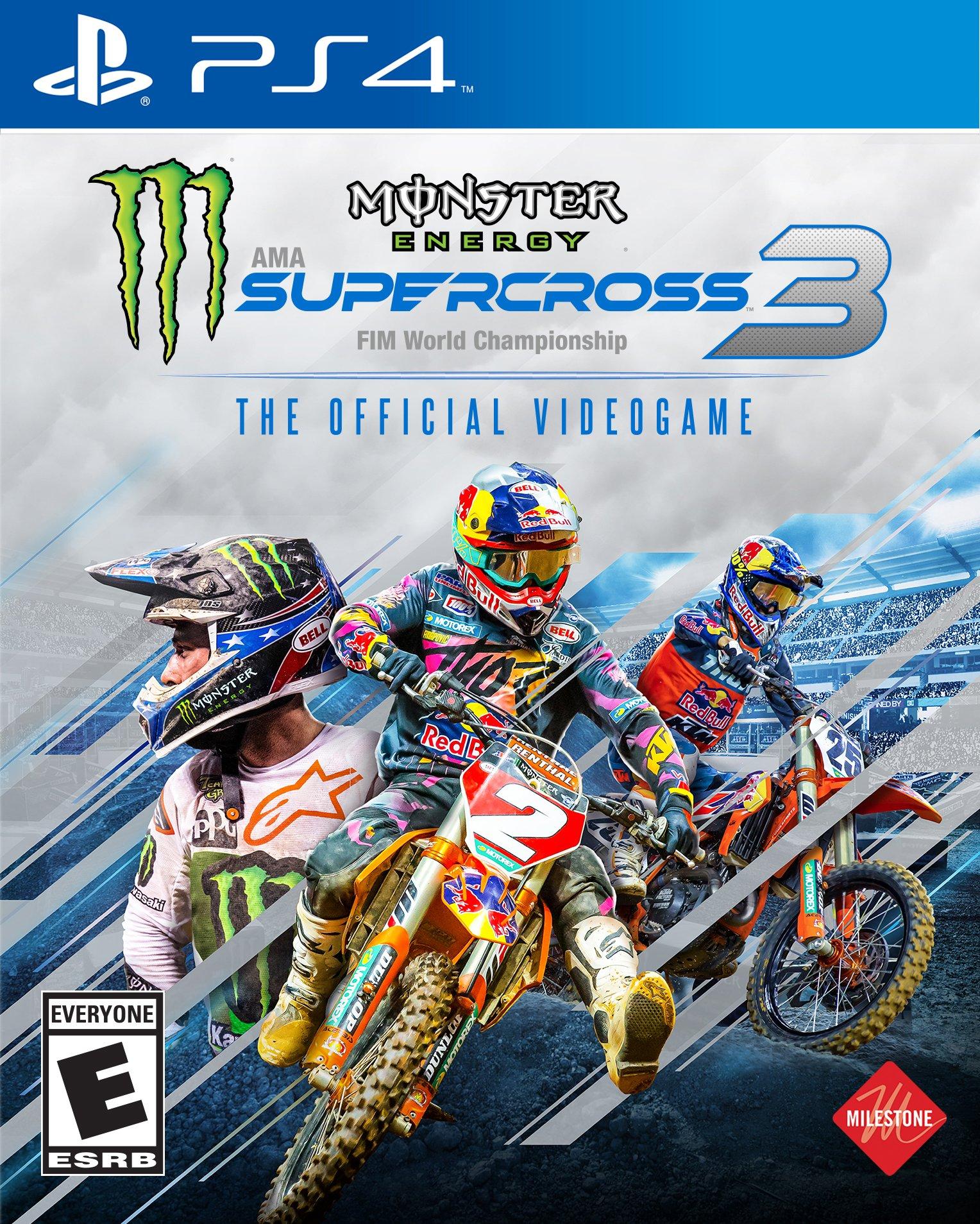 Monster Energy Supercross 3 box art for Nintendo Switch