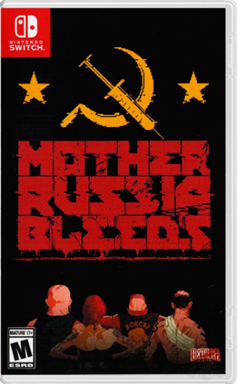 Mother Russia Bleeds box art for Nintendo Switch