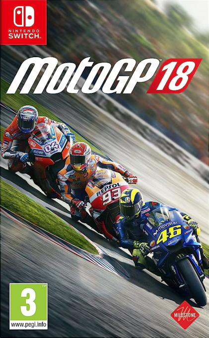 MotoGP 18 box art for Nintendo Switch