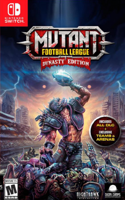 Mutant Football League Dynasty Edition box art for Nintendo Switch