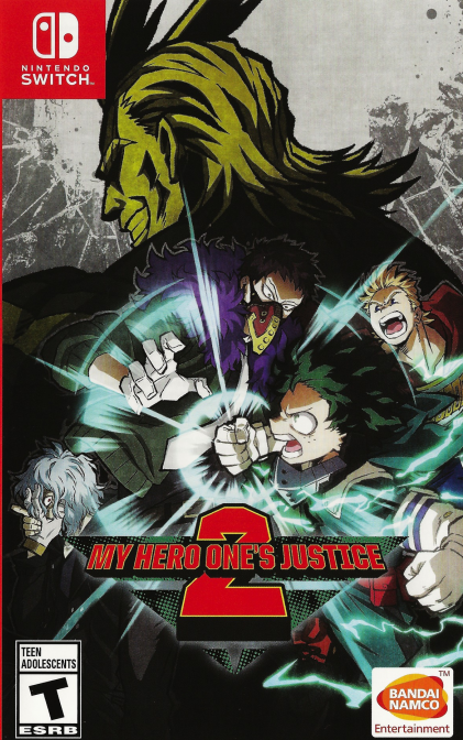 My Hero One's Justice 2 box art for Nintendo Switch