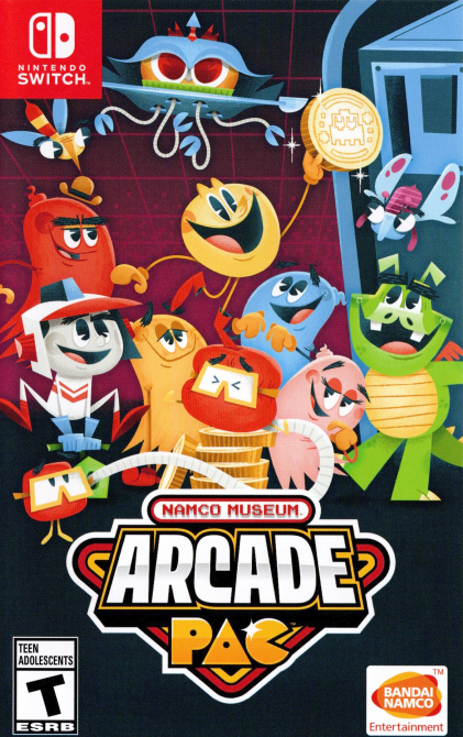 Namco Museum Arcade Pac box art for Nintendo Switch