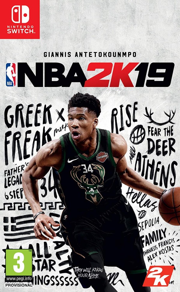 NBA 2K19 20th Anniversary Edition box art for Nintendo Switch