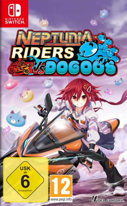 Neptunia Riders VS Dogoos box art for Nintendo Switch