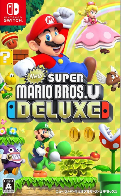 New Super Mario Bros U Deluxe box art for Nintendo Switch