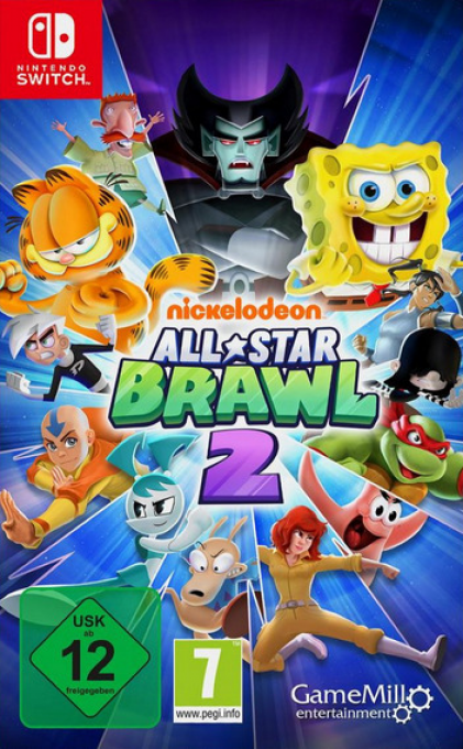 Nickelodeon All Star Brawl 2 box art for Nintendo Switch