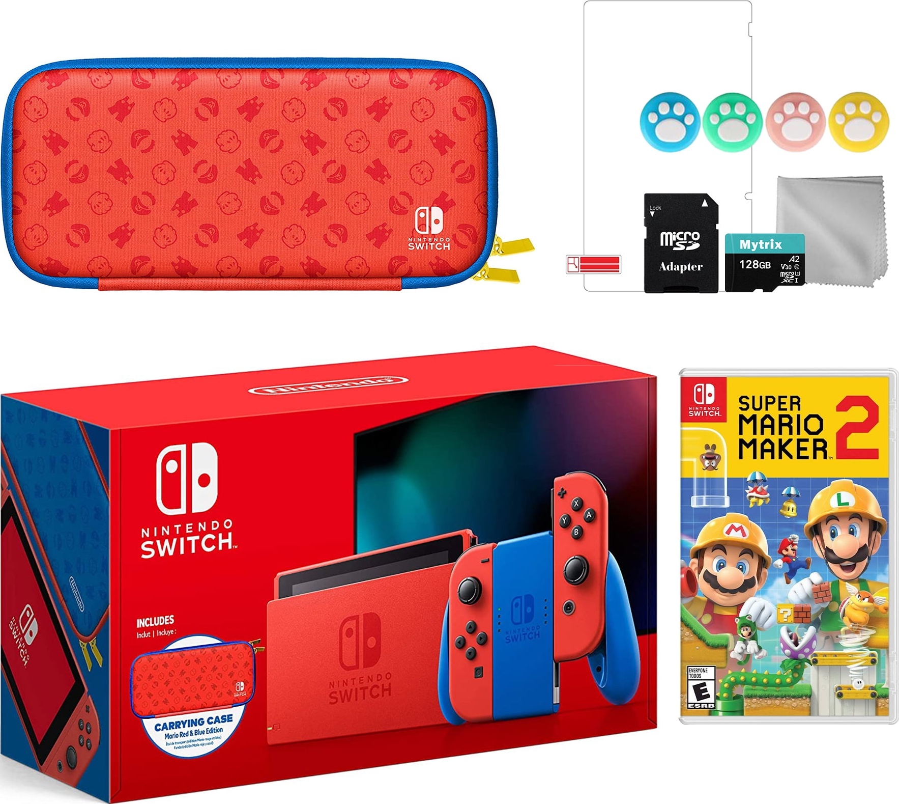 Nintendo Switch Mario Red & Blue Edition box art for Nintendo Switch