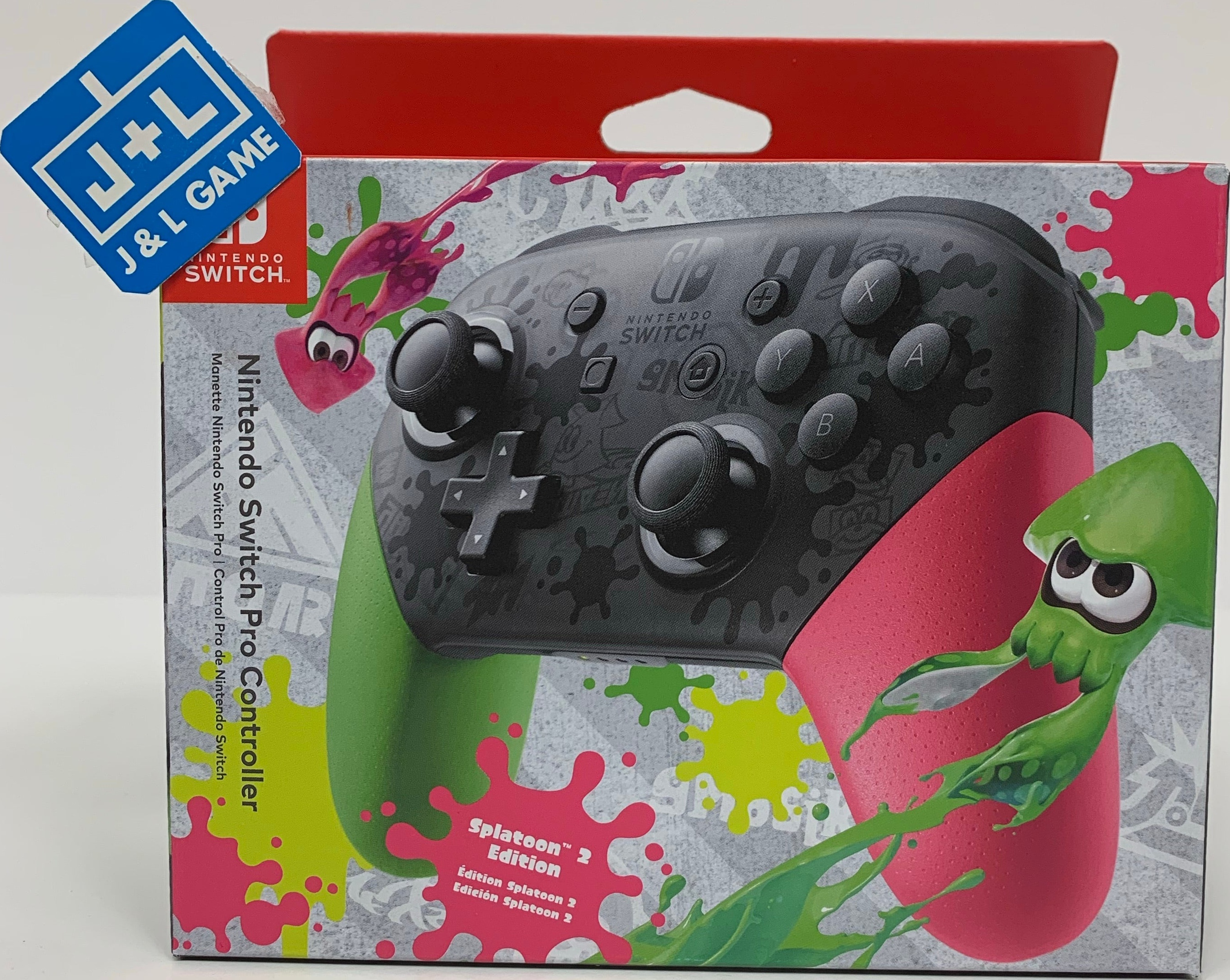 Nintendo Switch Pro Controller Splatoon 2 Edition box art for Nintendo Switch