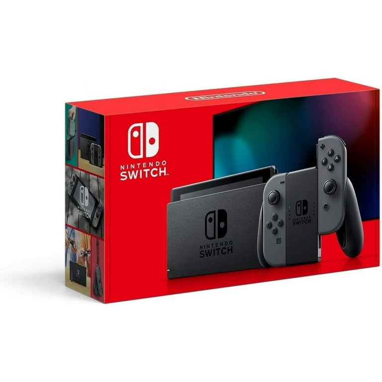 Nintendo Switch with Gray Joy-Con box art for Nintendo Switch