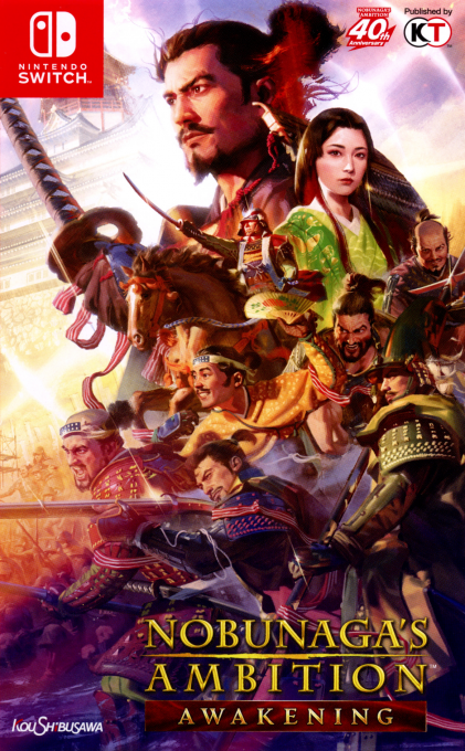Nobunaga's Ambition: Awakening box art for Nintendo Switch